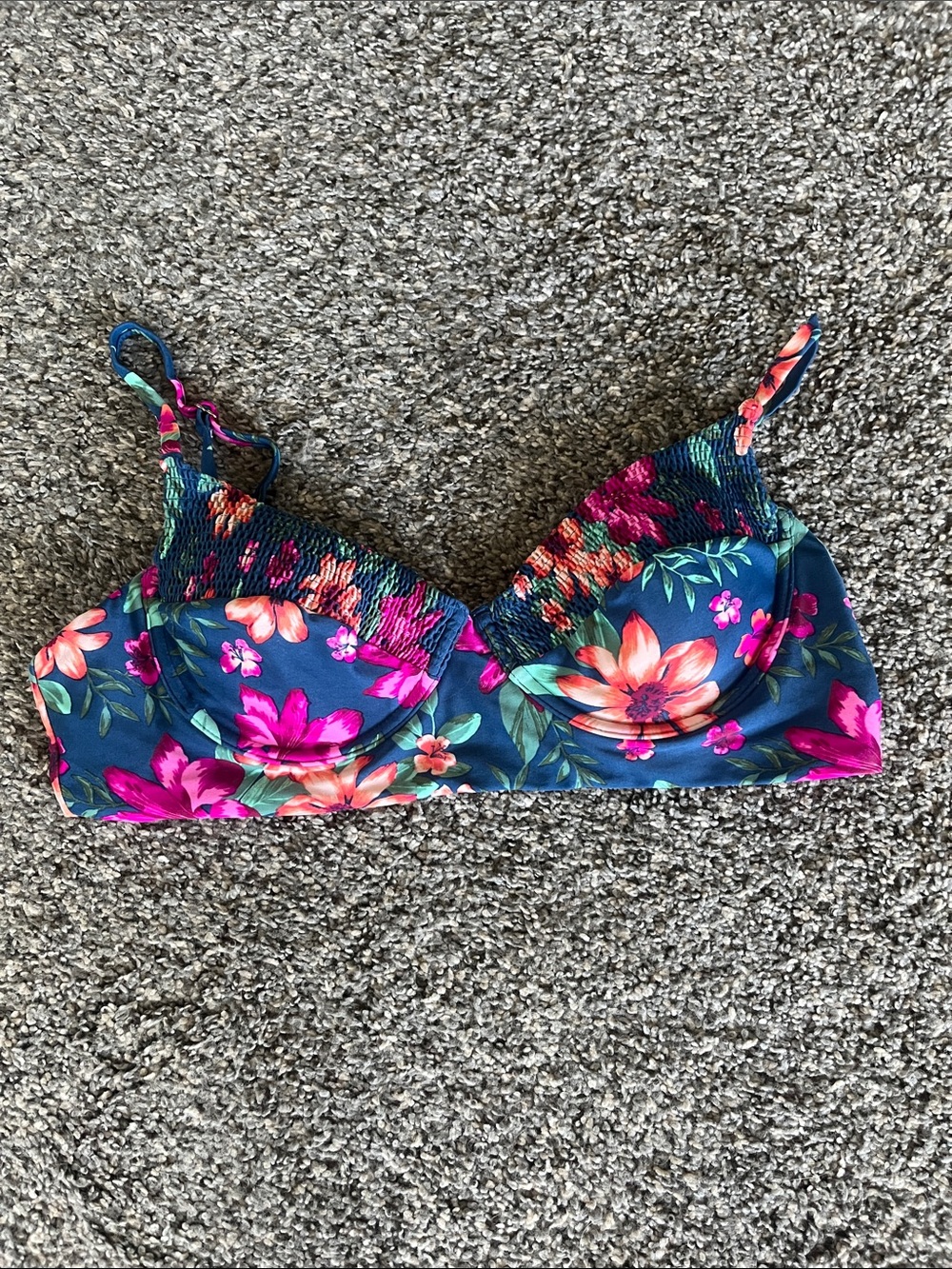 Tori Praver floral bikini top XL
